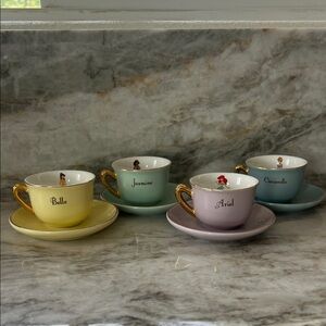 Pottery barn Disney Princess Teacup Set